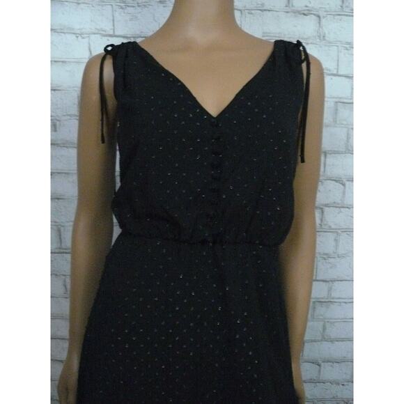 $168 Gal Meets Glam Black Swiss Dot Vneck Elora Fit & Flare Dress 4 NWT - Picture 3 of 9